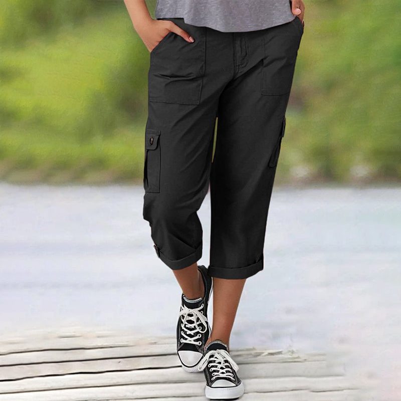 Anna & Julia® | Spodnie capri z wieloma kieszeniami