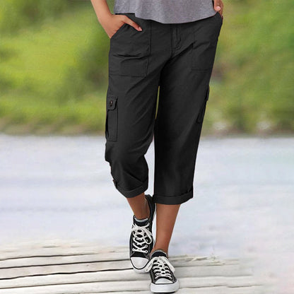 Anna & Julia® | Spodnie capri z wieloma kieszeniami