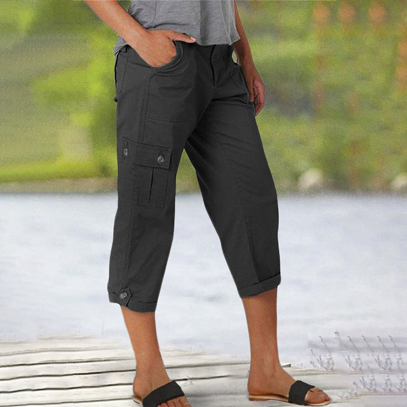 Anna & Julia® | Spodnie capri z wieloma kieszeniami