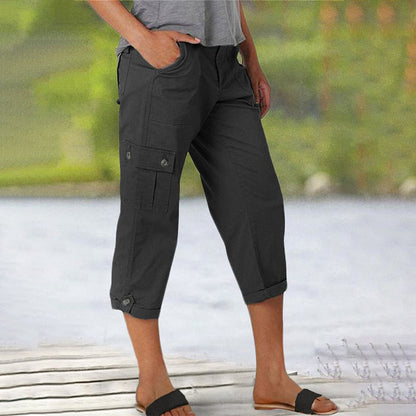 Anna & Julia® | Spodnie capri z wieloma kieszeniami