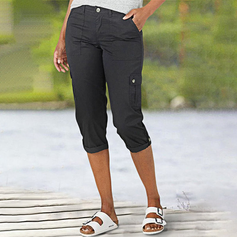 Anna & Julia® | Spodnie capri z wieloma kieszeniami