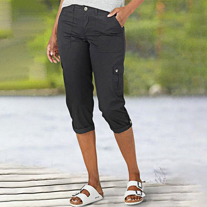 Anna & Julia® | Spodnie capri z wieloma kieszeniami
